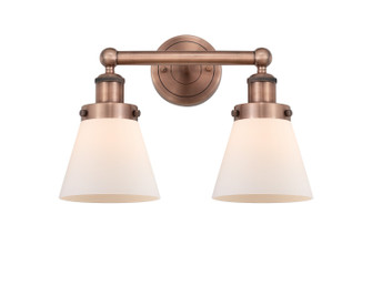 Edison Two Light Bath Vanity in Antique Copper (405|616-2W-AC-G61)