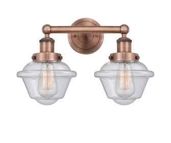 Edison Two Light Bath Vanity in Antique Copper (405|616-2W-AC-G534)