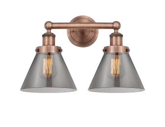 Edison Two Light Bath Vanity in Antique Copper (405|616-2W-AC-G43)