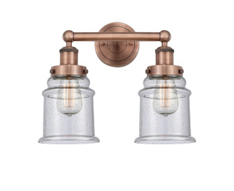 Edison Two Light Bath Vanity in Antique Copper (405|616-2W-AC-G184)