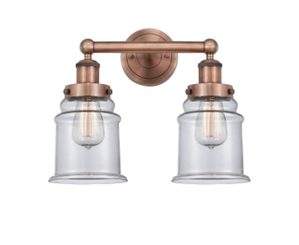 Edison Two Light Bath Vanity in Antique Copper (405|616-2W-AC-G182)