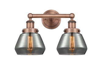 Edison Two Light Bath Vanity in Antique Copper (405|616-2W-AC-G173)