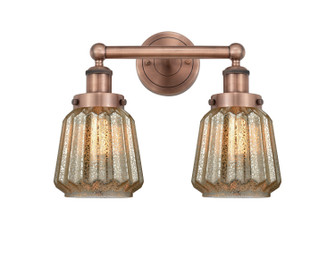 Edison Two Light Bath Vanity in Antique Copper (405|616-2W-AC-G146)