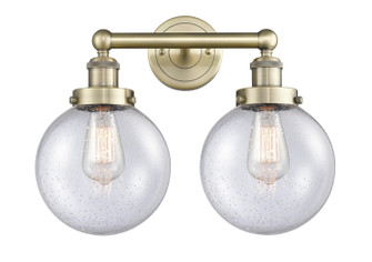 Edison Two Light Bath Vanity in Antique Brass (405|616-2W-AB-G204-8)