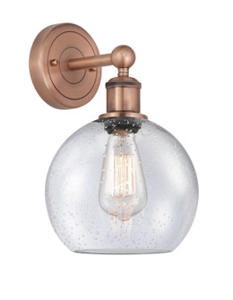 Downtown Urban One Light Wall Sconce in Antique Copper (405|616-1W-AC-G124-8)