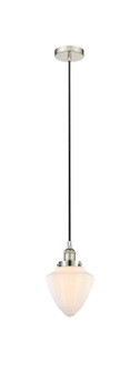 Edison One Light Mini Pendant in Polished Nickel (405|616-1PH-PN-G661-7)