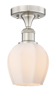 Edison One Light Semi-Flush Mount in Polished Nickel (405|616-1F-PN-G461-6)