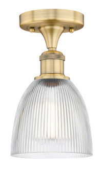 Edison One Light Semi-Flush Mount in Brushed Brass (405|616-1F-BB-G382)
