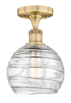 Edison One Light Semi-Flush Mount in Brushed Brass (405|616-1F-BB-G1213-8)