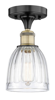Edison One Light Semi-Flush Mount in Black Antique Brass (405|616-1F-BAB-G442)