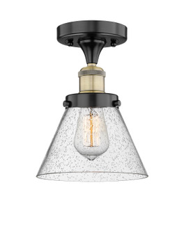 Edison One Light Semi-Flush Mount in Black Antique Brass (405|616-1F-BAB-G44)