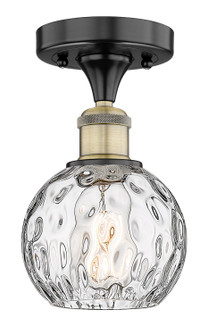 Edison One Light Semi-Flush Mount in Black Antique Brass (405|616-1F-BAB-G1215-6)