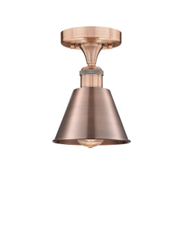 Edison One Light Semi-Flush Mount in Antique Copper (405|616-1F-AC-M8-AC)
