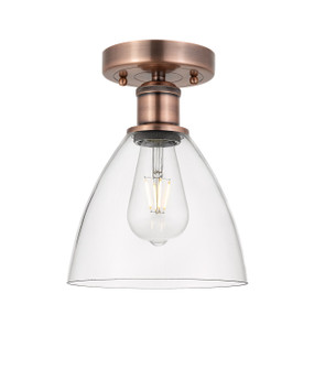 Edison One Light Semi-Flush Mount in Antique Copper (405|616-1F-AC-GBD-752)
