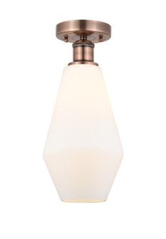 Edison One Light Semi-Flush Mount in Antique Copper (405|616-1F-AC-G651-7)