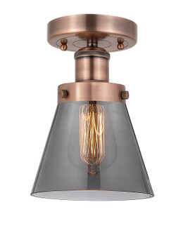 Edison One Light Semi-Flush Mount in Antique Copper (405|616-1F-AC-G63)