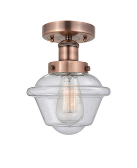 Edison One Light Semi-Flush Mount in Antique Copper (405|616-1F-AC-G534)