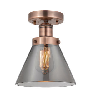 Edison One Light Semi-Flush Mount in Antique Copper (405|616-1F-AC-G43)