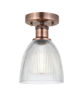 Edison One Light Flush Mount in Antique Copper (405|616-1F-AC-G382)