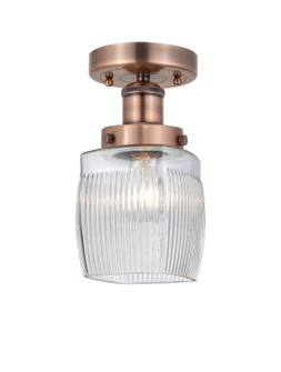 Edison One Light Semi-Flush Mount in Antique Copper (405|616-1F-AC-G302)