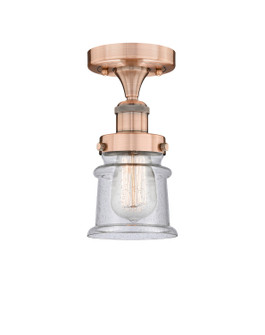Edison One Light Semi-Flush Mount in Antique Copper (405|616-1F-AC-G184S)