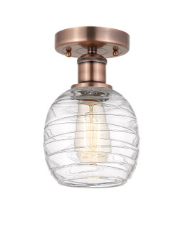 Edison One Light Semi-Flush Mount in Antique Copper (405|616-1F-AC-G1013)