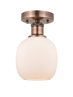 Edison One Light Flush Mount in Antique Copper (405|616-1F-AC-G101)