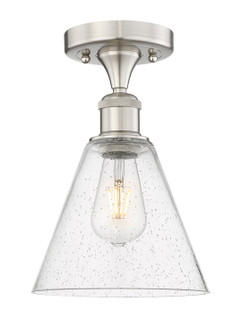 Edison One Light Semi-Flush Mount in Antique Brass (405|616-1F-AB-GBC-82)