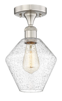 Edison One Light Semi-Flush Mount in Antique Brass (405|616-1F-AB-G654-6)