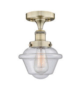 Edison One Light Semi-Flush Mount in Antique Brass (405|616-1F-AB-G534)