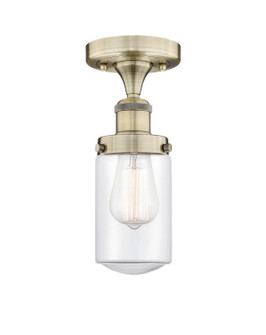 Edison One Light Semi-Flush Mount in Antique Brass (405|616-1F-AB-G312)