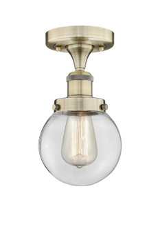 Edison One Light Semi-Flush Mount in Antique Brass (405|616-1F-AB-G202-6)