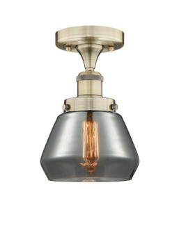 Edison One Light Semi-Flush Mount in Antique Brass (405|616-1F-AB-G173)