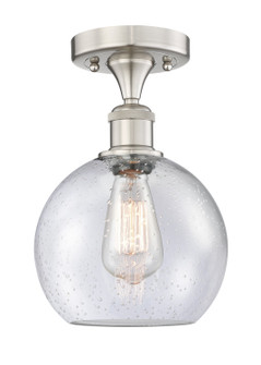 Edison One Light Semi-Flush Mount in Antique Brass (405|616-1F-AB-G121-8)