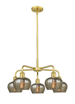 Ballston Five Light Chandelier in Satin Gold (405|516-5CR-SG-G96)