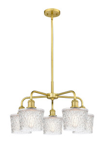 Ballston Five Light Chandelier in Satin Gold (405|516-5CR-SG-G402)