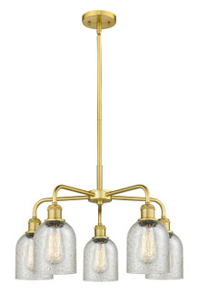 Ballston Five Light Chandelier in Satin Gold (405|516-5CR-SG-G259)