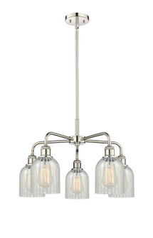 Downtown Urban Five Light Chandelier in Polished Nickel (405|516-5CR-PN-G2511)