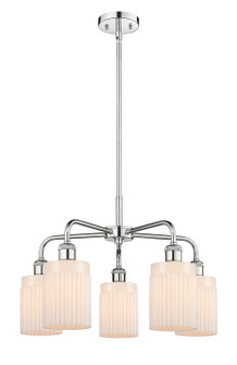 Downtown Urban Five Light Chandelier in Polished Chrome (405|516-5CR-PC-G341)