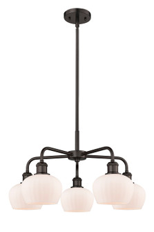 Downtown Urban Five Light Chandelier in Oil Rubbed Bronze (405|516-5CR-OB-G91)