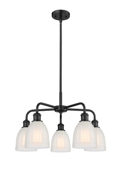 Downtown Urban Five Light Chandelier in Matte Black (405|516-5CR-BK-G441)