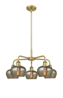Downtown Urban Five Light Chandelier in Brushed Brass (405|516-5CR-BB-G96)