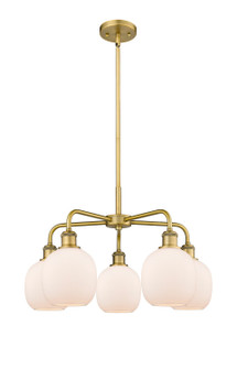Downtown Urban Five Light Chandelier in Brushed Brass (405|516-5CR-BB-G101)