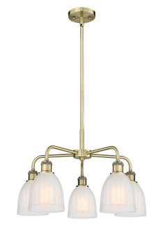 Downtown Urban Five Light Chandelier in Antique Brass (405|516-5CR-AB-G441)