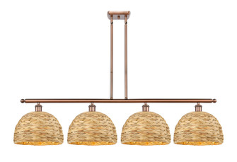 Downtown Urban Four Light Pendant in Antique Copper (405|516-4I-AC-RBD-12-NAT)