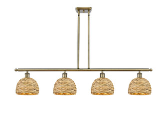 Downtown Urban Four Light Pendant in Antique Brass (405|516-4I-AB-RBD-8-NAT)