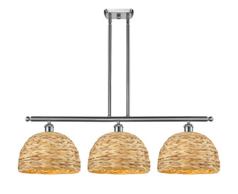 Ballston Three Light Island Pendant in Satin Nickel (405|516-3I-SN-RBD-12-NAT)