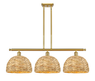 Ballston Three Light Island Pendant in Satin Gold (405|516-3I-SG-RBD-12-NAT)