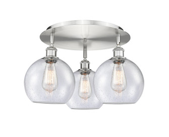 Ballston Three Light Semi-Flush Mount in Satin Nickel (405|516-3C-SN-G124-8)