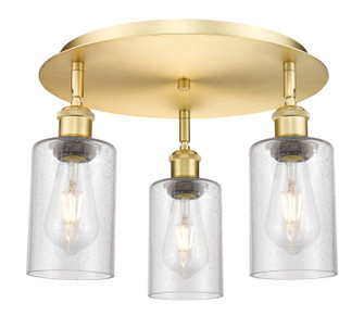 Ballston Three Light Semi-Flush Mount in Satin Gold (405|516-3C-SG-G804)